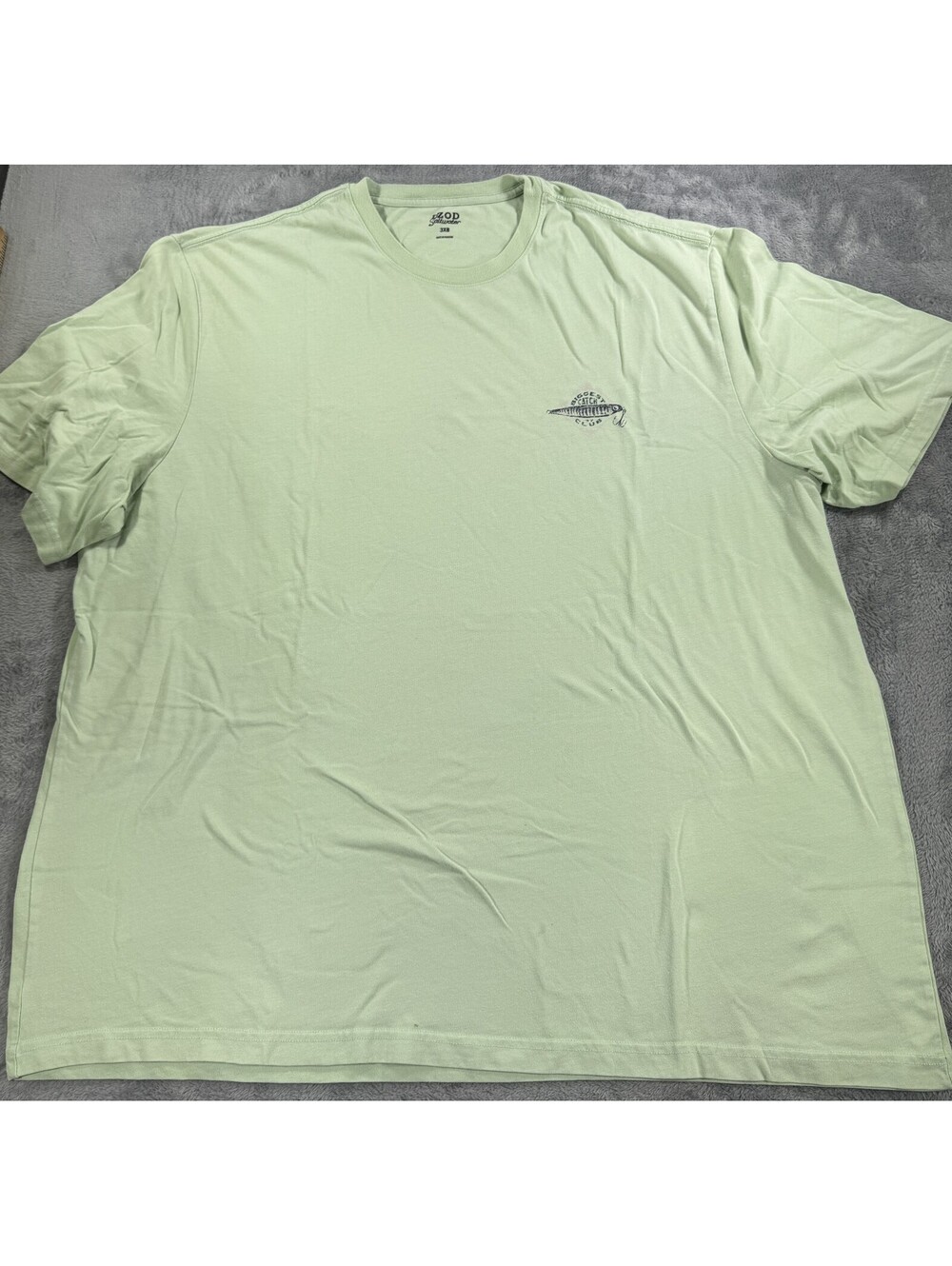 IZOD Saltwater Men's Lt Green Fishing T-Shirt 3XB Big & Tall Biggest Catch Club